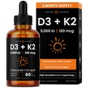NutraChamps D3 K2 dråber, flydende D3 5000 IE & K2 D3 med MK7, D-vitamindråber til børn, knogler, hjerte & immunforsvar, flydende D-vitamin i MCT Oil for bedre absorption