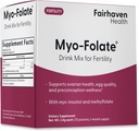 Fairhaven Health Folate og Myo Inositol Powder for Women - 1 Per Day, Kvindelig Fertilitet Supplement, Ovarie Health and Egg Quality - 2000 mg Myo - Inositol og 333 mcg methylfolfolat - 30 Stick Packs