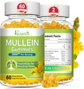 Mullein Gummies, Mullein Leaf Extract med Bromelain, Quercetin, Pine Bark Support Lung Rensning for sund vejrtrækning, 120ct