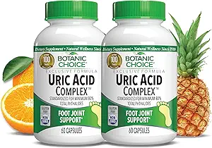 Botanic Choice Uric Acid Complex Foot Fælles Support - Hjælp Sooth discomfort med Selleri frø og bromelain - 2 Pack