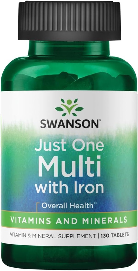 Swanson Century Formel Multivitamin med jern 130 Tabs