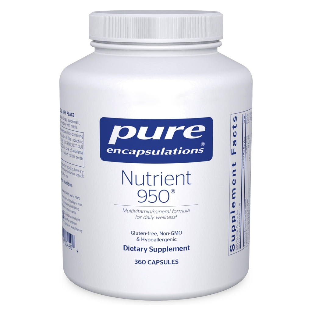 Ren indkapsling Næringsstof 950; Multivitamin Mineral supplement til støtte Fysiologiske funktioner og en sund livsstil *
