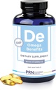 PRN DE Omega 3 Supplement - 240 Softgels, 60- Day Supply - rTG Omega 3 Fedtsyrer med 1680mg EPA, 560mg DHA & D-vitamin til hud, fælles, Eye & Heart Health