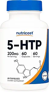 Nutricost 5- HTP 200mg, 60 vegetariske kapsler (5- Hydroxytryptophan) - Non- GMO & Gluten Free