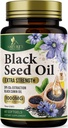 Black Seed Oil Softgels 1000mg - Premium Nigella Sativa Blackseed, Pure Natural Black Cumin Seed Oil & Antioxidant til hud & immunforsvar - Ikke GMO, Flasket i USA Supplement - 60 Softgels