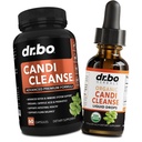 Candi Cleanse Support Pills & Drops - Organic Oregano Oil Drops Liquid & Black Walnut Wormwood - Ekstra styrke Natural Oral Gut Cleanser Detox Health Kosttilskud & Kapsler
