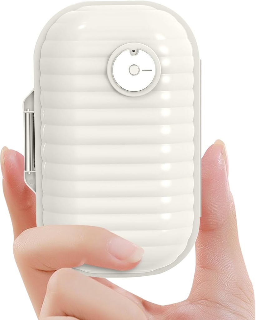 Rejse Pill Organizer, 7 dages Portable Pill Case, Lille Pill Box til Pocket Purse Portable Medicin Vitamin Container (Pearl White, 1 Pack)