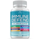 8 i 1 Immunforsvar Support, Immunitetskapsler Supplement med Echinacea Zink 50mg, C-vitamin, D3 5000 IE, Gurkemeje & Ingefær, Echinacea - for børn voksne (1 pakke)