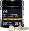 FIRE LEAF ROVER - Lions Mane Mushrooms for Dogs - Understøtter sunde hjerner og nervesystem hos hunde i alle aldre - Organic Whole Mushrooms - 3. part testet - 60 Day Large Dog Supply