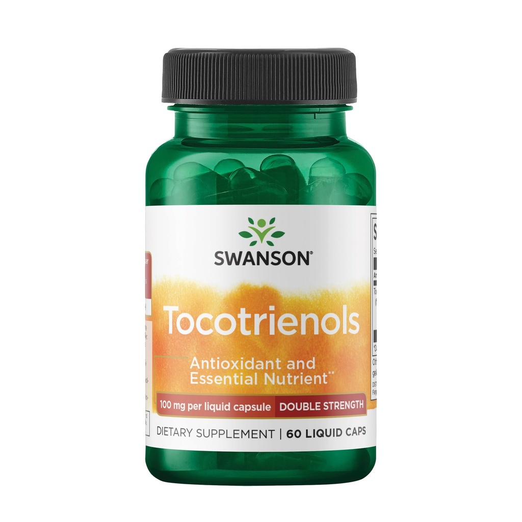 Swanson Double Strength Tocotrienoler - Antioxidant - (60 flydende kapsler, 100 mg hver)