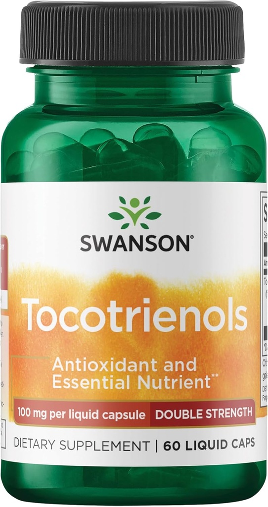 Swanson Double Strength Tocotrienoler - Antioxidant - (60 flydende kapsler, 100 mg hver)