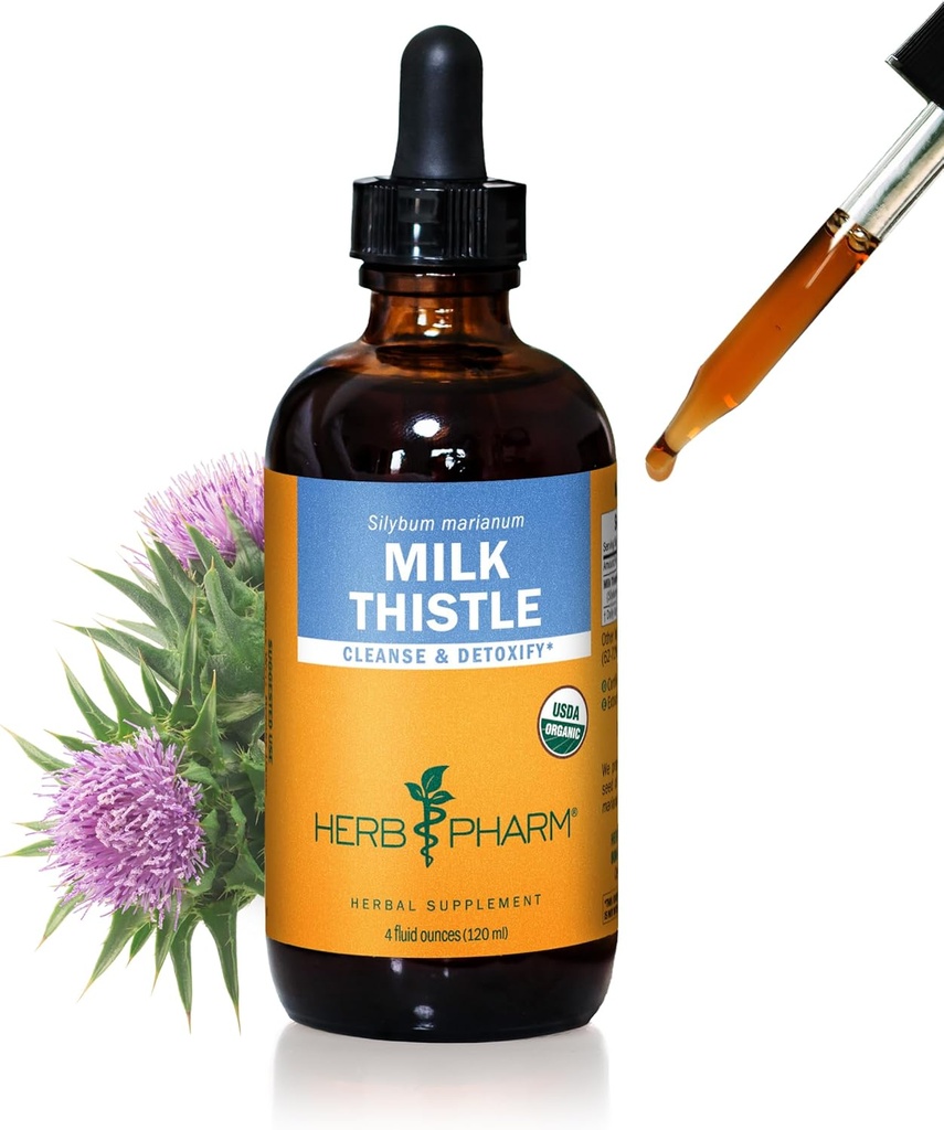 Herb Pharm Milk Thistle Seed Extract for Liver Function Support - 4 Ounce (DMILK04)