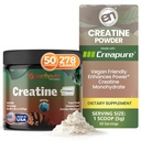 EarthNutri Creatinine Monohydrat Powder - Pure Creatin Supplement for Muscle Strength, Strength & Performance - Non-GMO, Sugar- Free, Additive- Free - for mænd og kvinder, Smaget 250g