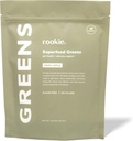 Rookie Wellness Green + Superfoods - Greens Superfoods Powder Drikke lavet med hele fødevarer sourced ingredienser indeholder vitaminer, probiotika, antioxidanter, og Baobab Fiber (30 Servere, Crisp Apple)