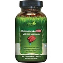 Irwin Naturals Brain Awake RED med nitrogenoxid booster - 60 Flydende Soft- Gel - Support Brain Health & Optimere ydeevne - 20 Total Servering