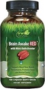Irwin Naturals Brain Awake RED med nitrogenoxid booster - 60 Flydende Soft- Gel - Support Brain Health & Optimere ydeevne - 20 Total Servering