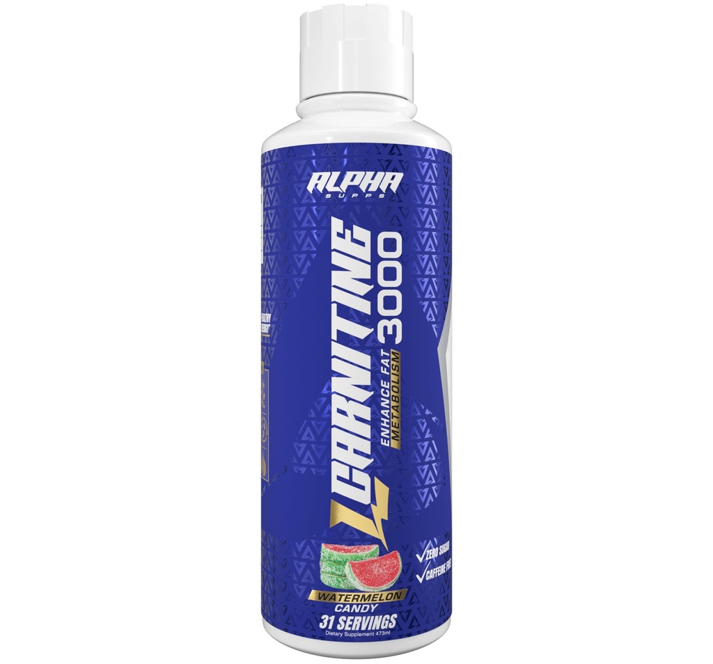 Alpha supps L Carnitin Flydende 3000; Stimulant- Free L- Carnitin Supplement for mænd & kvinder
