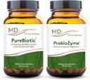 MD Præskriptiver PureBiotic og ProbioZyme Bundle - fordøjelsesmæssige & Gut sundhed supplement - 60 kapsler / 90 kapsler