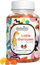 Kids Multivitamin Gummies Little Genius: Vitaminer C, D3, Zink, Folate, for Immunitet, Intelligence, Fokus og vækst. Vegansk, Non- GMO, Økologisk, Gluten- Free