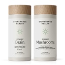 Stonehenge Health Dynamic Brain + Dynamic Mushrooms Bundle Memory Acquisition, Retention, & Recall med 40 Unique Nootrop Brain & Immunsystem Support