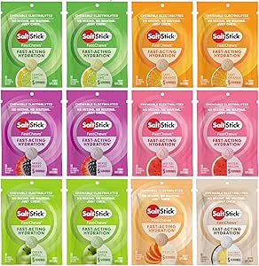 SaltStick Electrolyte FastChews - 120 Count Variety Pack - Chewable Electrolyte Tablets for Hydration, Salt Tabs - 10 Count (Pack of 12)