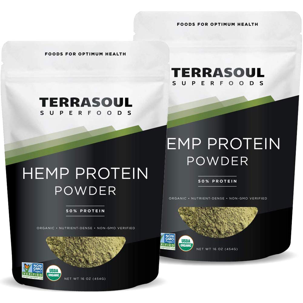 Terrasoul Superfoods Organic Hamp Protein Powder (50% Protein), 2 Pounds