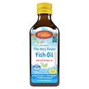 Carlson - Kid 's The Very Finest Fish Oil Liquid, 800 mg Omega- 3s, Norwegian, Wild- Caught Fish Oil, Omega 3 Væske til børn, bæredygtigt sømmet, Lemon, 200 ml