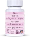 Collagen 1000mg Rhodiola Rosea 2500mg Biotin 10,000mcg, Hyaluronsyre, DHT Blocker, Vitamin C & E, Folinsyre, Aloe Vera, Quercetin, Green Tea, Keratin, MSM - 90 Greve (90 Greve (Pack of 1))