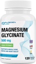 Magnesium Glycinate 500mg [High Potency] 120 Veggie Caps, Chelated for Superior Absorption | No Harmful Additives | Non-GMO, NO Gluten and Dairy, Supports Muscle, Joint, and Heart Health-Made in USA