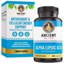 Ancient Bliss Alpha Lipoic Acid Supplement, Antioxidant and Energy Support, ALA Supplement med Bioperine, No Gluten and Soy, 600mg per Serving, 60 Vegan Kapsler