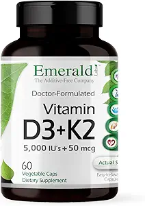 NØDSITUATIONSETIKETTER D3 + K2 - D-vitamin & VitalDelta MK- 7 til benhygiejne og hjertestøtte * - vegetar, Glutenfri, klinisk potens - 60 vegetabilske kapsler