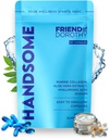 Handsome, Marine Collagen Tablets Forbedret med Aloe Vera, Hydrolyzed Collagen Kosttilskud til mænd, 60 Kapsler pr Pouch