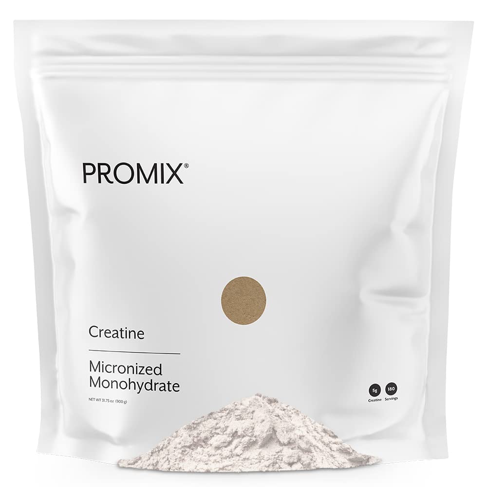 ProMix Nutrition Creatin monohydrat pulver, Unflavored - 5g Mikroniseret Creatin per servering - Øge muskel Gain, Styrke & Power & støtter Inddrivelse - 180 Servere