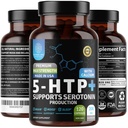 N1N Premium 5- HTP 200mg Plus Calcium, Lavet af Griffonia Seed Extract, Non GMO and Gluten Free, 120 Caps