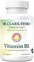 Dr. Clark vitamin B2 supplement, 300 mg, 100 Gelatine kapsler