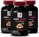 Urtestøtte - MUIRA PUAMA BARK EXSTT - Energy Synergy, Endurance Lift, Plantbaseret Revive, Energigivende Blend, Daglig Recharge, Focus Power, Livsstilsaktivering 3 flasker 180 kapsler
