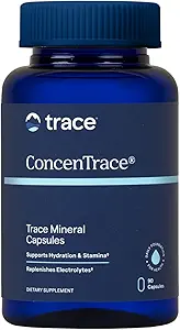 Trace Minerals ConcenTrace Mineral Capsules - ConcenTrace Capsules for total sundhed - Knoglestyrke, Muscle Recovery & Energy Support - Gluten- Free & Vegan - 90 Greve (30 Servere)