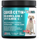 Quercetin til hunde med bromelain & C-vitamin - Allergi & Itch Relief, immunforsvar & inflammatorisk support - 120 tyggetabletter Made i USA