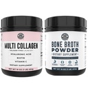 Venstre kyst Performance Pure Bone Broth og Multi Collagen pulver til fælles, hår, hud og negle støtte