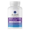 DR. EMIL NUTRITION Multi collagen peptider Plus biotin og D-vitamin - Biotin og collagen kosttilskud til hår hud og negle - Biotin piller til hårvækst
