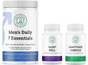 Mænds Daily 7 Essentials, Sleep Well & Adaptogen Complex Bundle