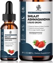 iMATCHME Shilajit Liquid Drop med Ashwagandha for forbedret energi og immunforsvar, Shilajit til mænd Energy Booster, Sugar- Free, Strawberry Flavor, 2 Fl Oz