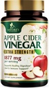 Apple Cider Vinciferkapsler 1877mg - Ekstra styrke Detox & Rense med D-vitamin & zink - Premium ACV piller med fælles naturlig fordøjelse & immunforsvar - Vegetarisk supplement - 120 kapsler