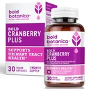 Fed Cranberry Plus - 36 mg PAC - 100% Opløselig PAC - Urinary Tract UTI Support - Tranebær piller til kvinder & men- med ikke-GMO-vitamin C - 30 Veganske kapsler
