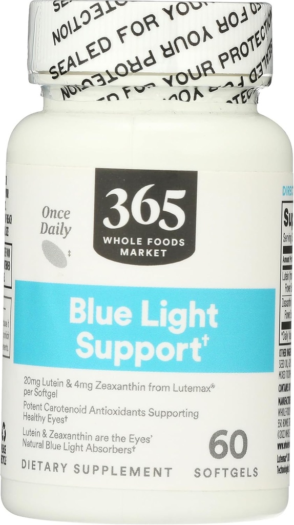 365 by Whole Foods Market, Lutein 20mg with Zeaxanthin 1mg, 60 Count