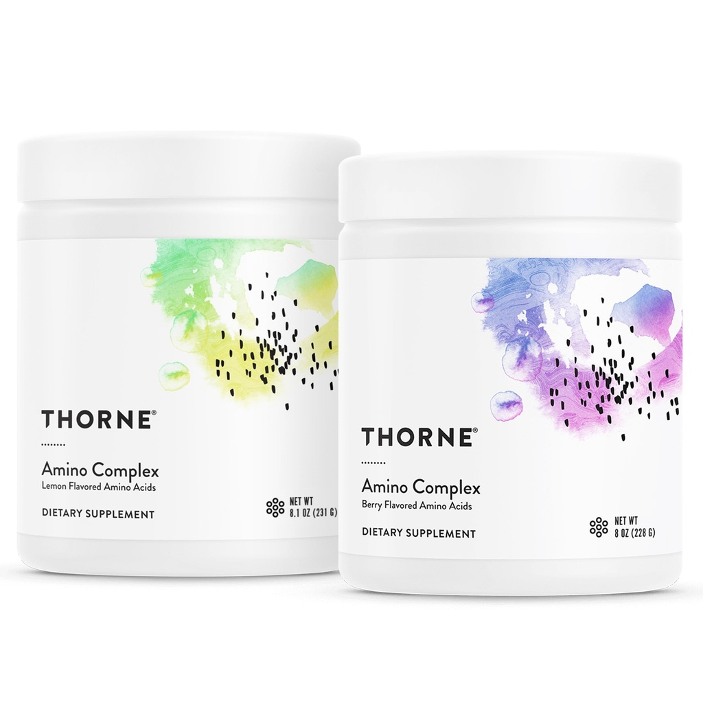 THORNE - Amino Complex Bundle - fremmer Lean Muscle Mass and Energy Production - Lemon & Berry Flavors