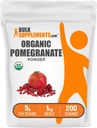 BulkSupplements.com Organic Pomegranate Powder - Pomegranate Supplement for immunforsvar, Herbal Supplement - Gluten Free, 5g per Serving, 1kg (2,2 lbs) (Pack of 1)