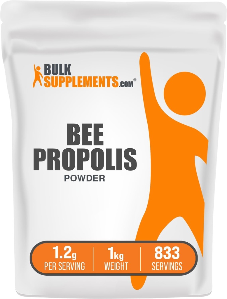 BulkSupplements.com Bee Propolis Powder - Bee Propolis Supplement, Superfood Supplement - Natural & Gluten Free, 1,2 g per Serving, 1kg (2.2 lbs) (Pack of 1)