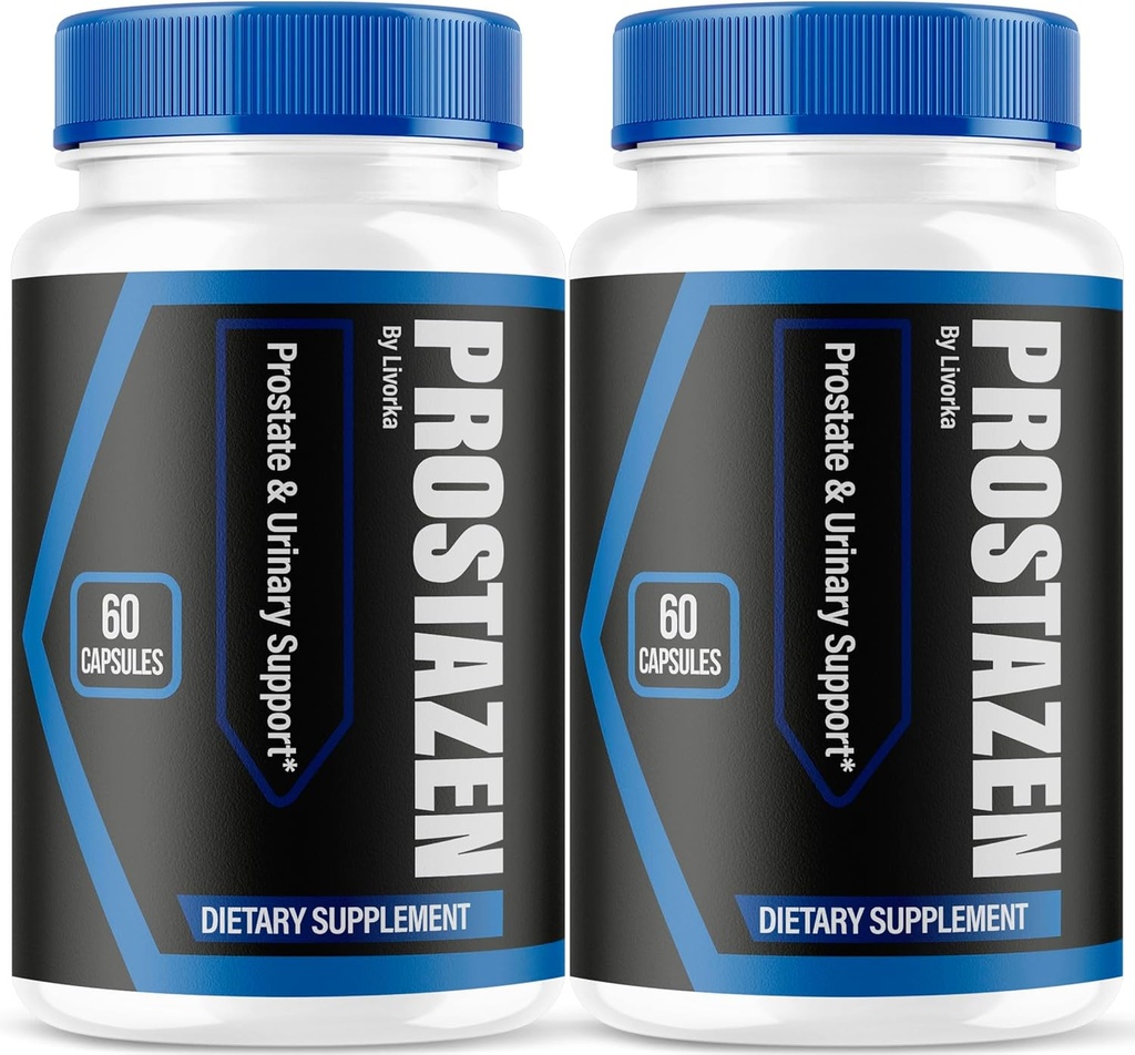 (2 Pack) Prostazen kapsler - officielle Prostazen piller supplement til mænd, Alle naturlige Premium Prostazen Plus for mænd, Advanced Support Natural Formel Prostazen anmeldelse, 120 kapsler til 2 måneder