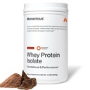 Momentous Essential Grass- Fed Whey Protein Powder - 20 g Whey Isolate Protein - NSF Certified for Sport - Gluten- Free - 24 Serveringer til Essential Everyday Use - Chokolade - Pakke May Vary